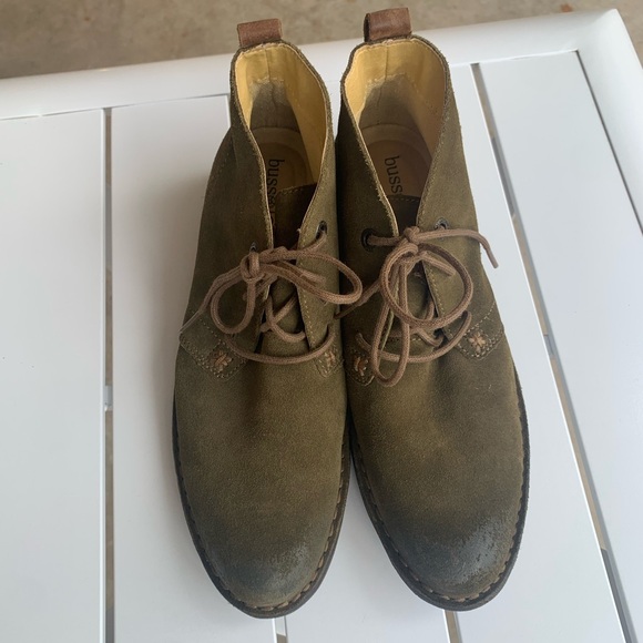 Bussola military green suede boots with laces size 7.5 (European 38) - Picture 2 of 16